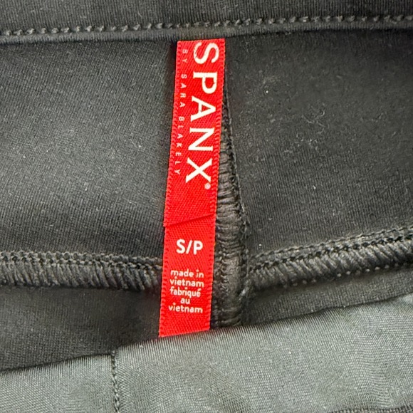Spanx The Perfect Black Ponte Ankle Pants Womens Small Pull On Stretch High-Rise - Picture 12 of 16
